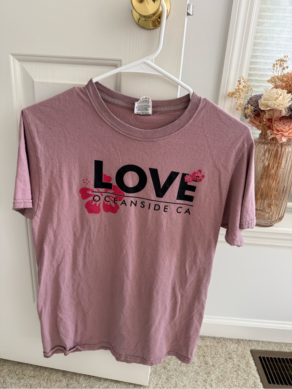 LOVE Oceanside CA Kids Tee - Dusty Mauve Pink